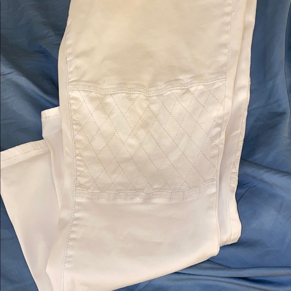 Cream Moto Stretch Jeans - Picture 3 of 4